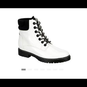 Limelight Finn White Combat Boots
